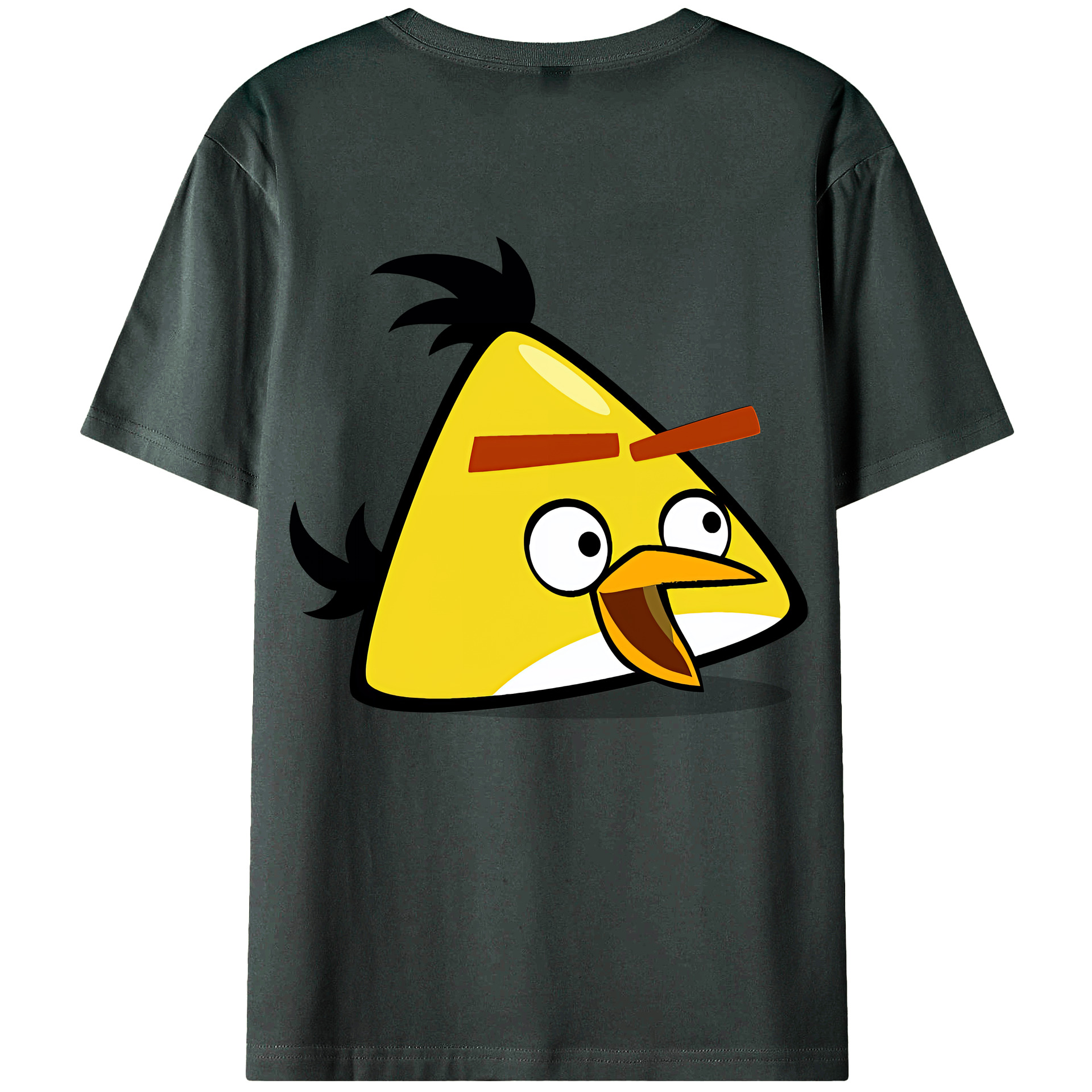 （画像用） Angry Birds アングリーバード 綿100％ メンズ半袖Tシャツ（バックプリント） 通気性